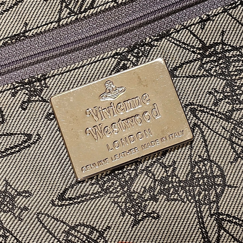 Rare Vivienne Westwood Cloth Large Weekender Bag with leather accents with COA!! - Picture 5 of 14